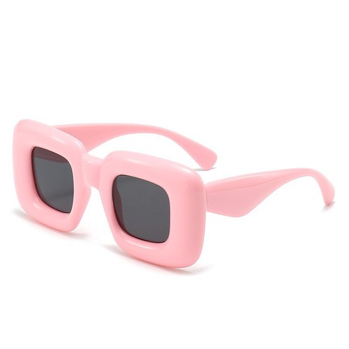 European and American style cute pink sunglasses for women, dopamine effect, slimming face, concave design, cool girl's sun glasses, trendy sunglasses