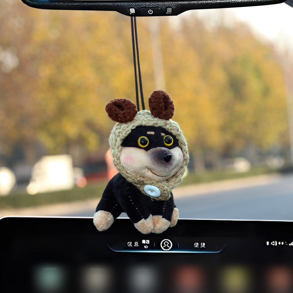 Colgante de automóvil 2025 nuevo perro muñeca de abeja muñeca de automóvil retrovisor remolque accesorios para chicas colgantes
