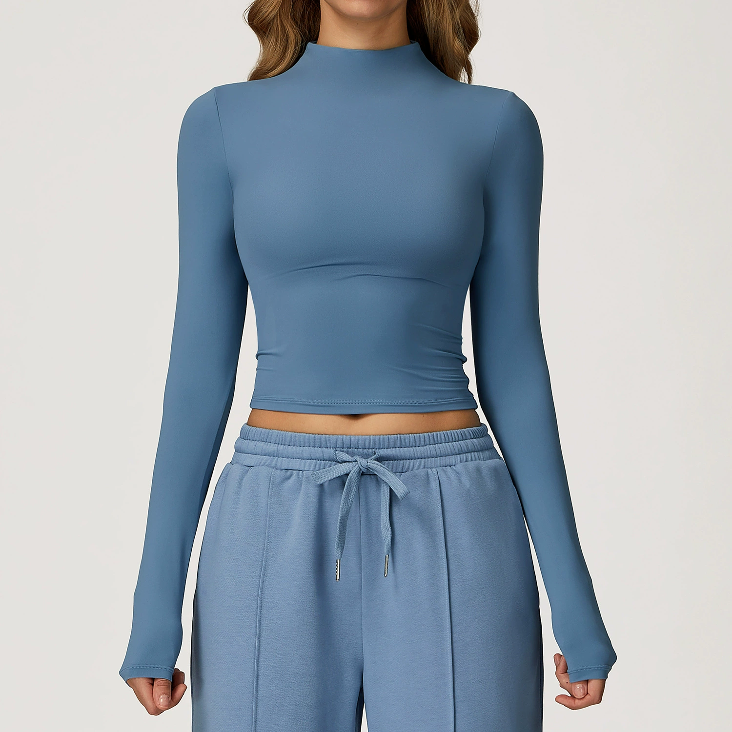 Быстро сохнущий спортивный лонгслив, женский европейский Slim Fit для зала и йоги, плотно прилегающий