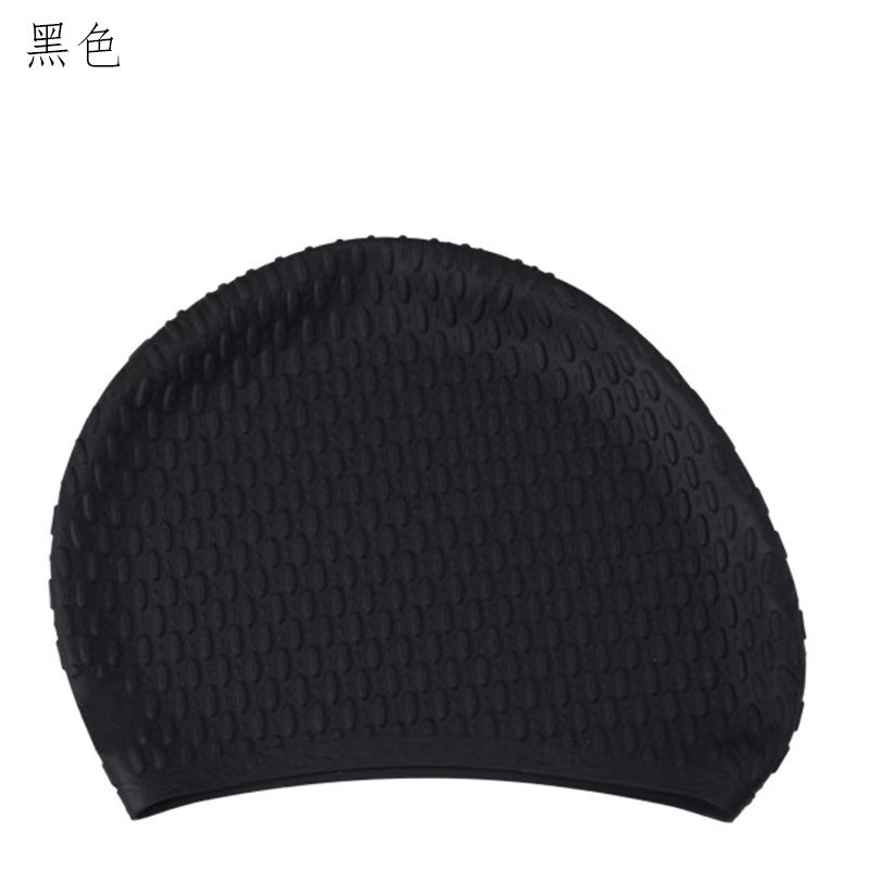 Verano de silicona agua gota gorro de natación extra grande deportes burbuja gorro de natación elástico impermeable protección auditiva grande pelo largo no apretado