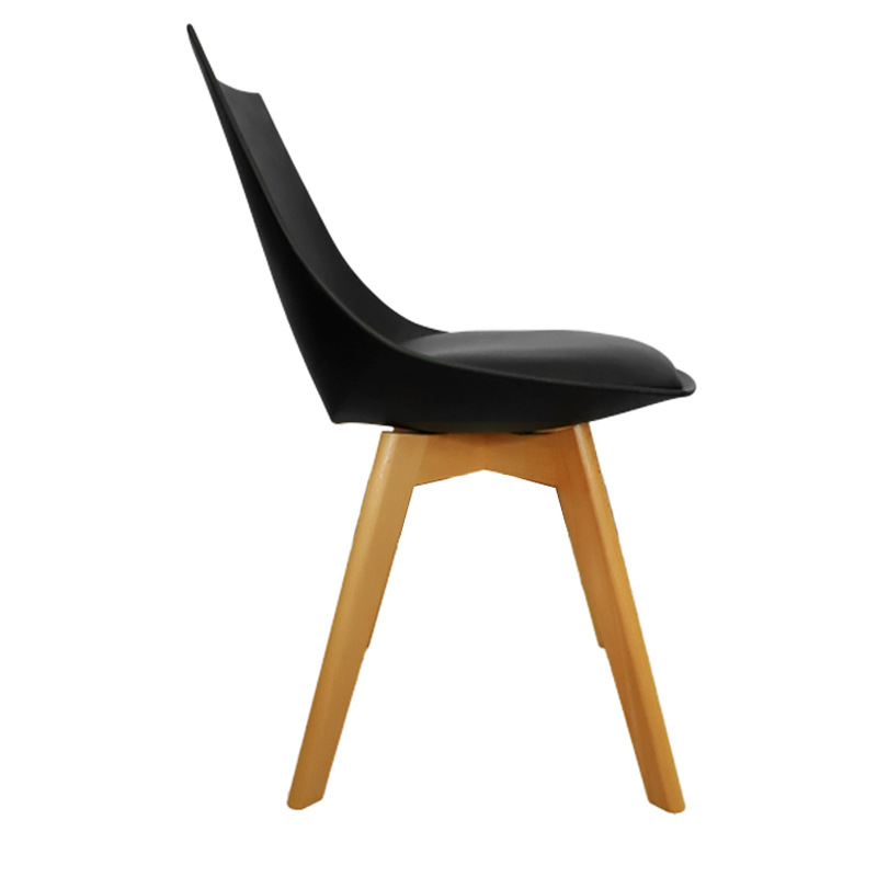 Estilo nórdico casero silla de comedor de paquete blando cafetería restaurante leche tienda de té silla de comedor de hierro forjado con respaldo silla image 6