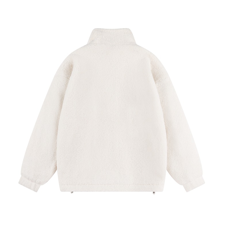 Herrenbekleidung Herbst- und Winterjacke aus Lammfell für Herren, lockere, große Baumwolljacke für Herren sowie dicke, samtige Polarfleece-Fleecejacke_voghion.com