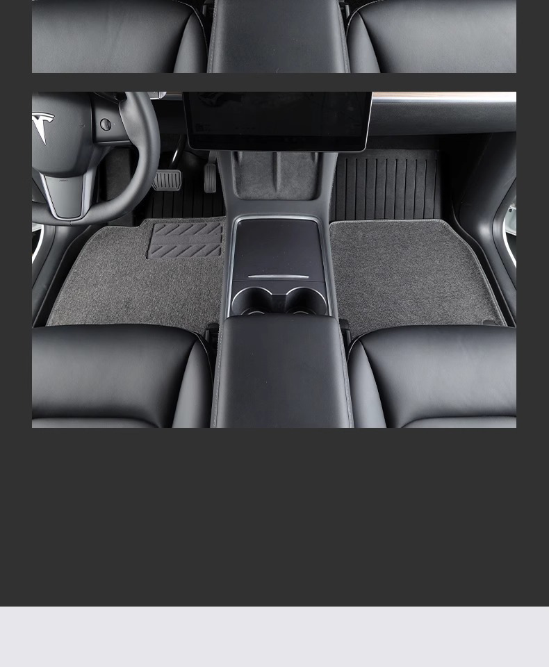 Suitable for Tesla's New Model Yl/Y/3 Floor Mats, Maternity-Grade Tpe Car Full-Cover Floor Mats, Car Interior