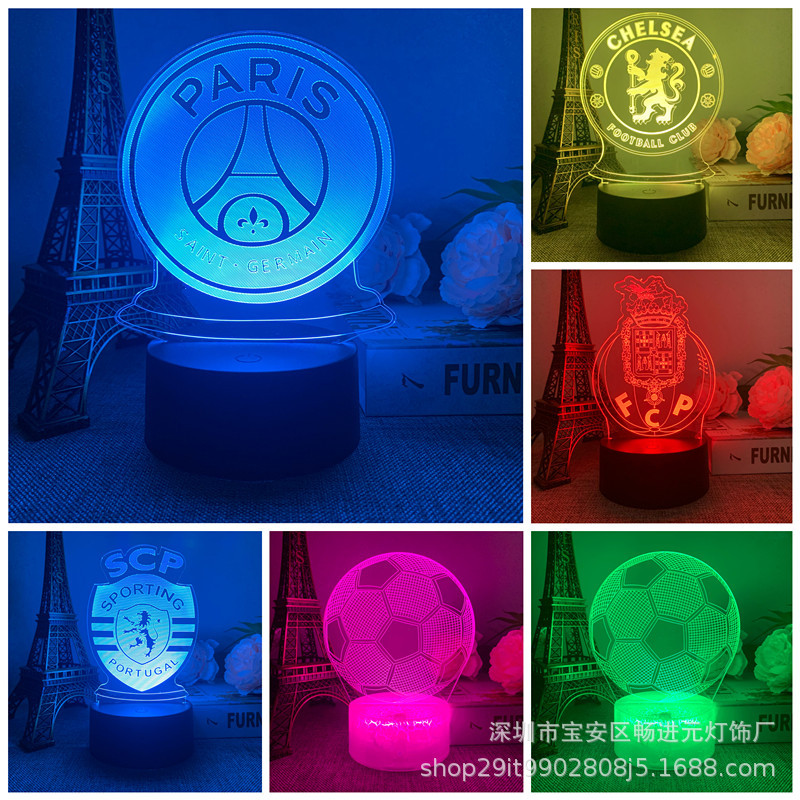 Cross-border supply 3D night light footb...