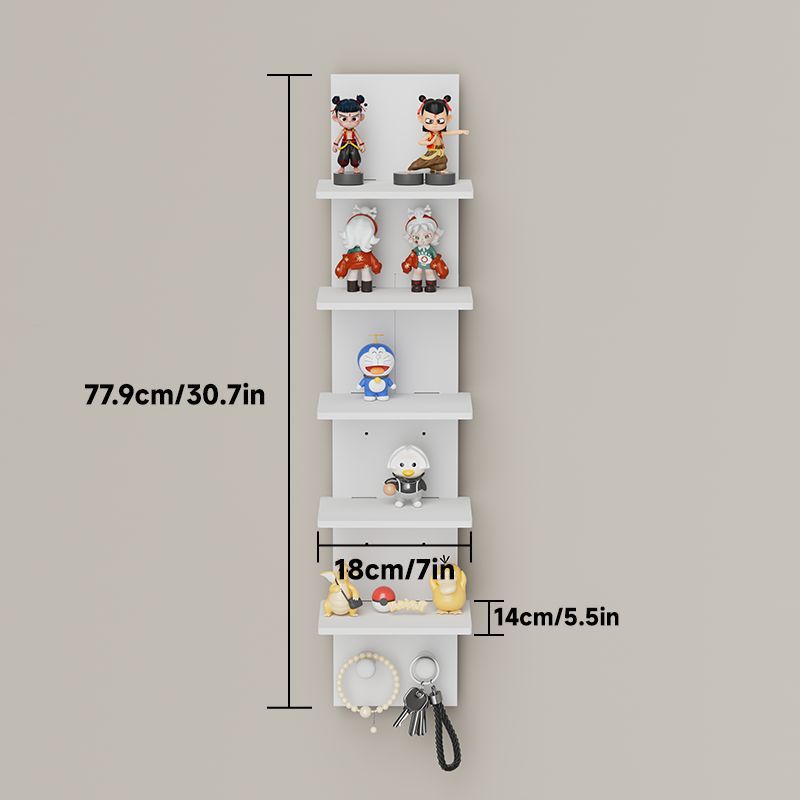 Estante flotante de pared para almacenamiento, estantería para sala de estar, estante de pared simple para dormitorio, librero de pared, estante de almacenamiento de múltiples niveles.