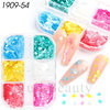 Red nail sequins for manicure for St. Valentine's Day for nails, suitable for import, new collection, 6 cells, wholesale