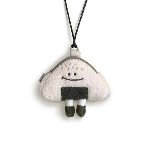 Cat Fan Cartoon Cute Expression Rice Ball Crossbody Bag Halter Coin Purse Student Couple Super Cute Headphone Bag ins