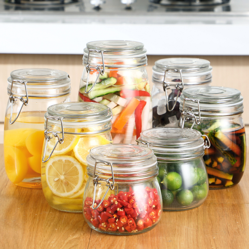 Home -sealing can glass food -grade honey bottle pickles jar