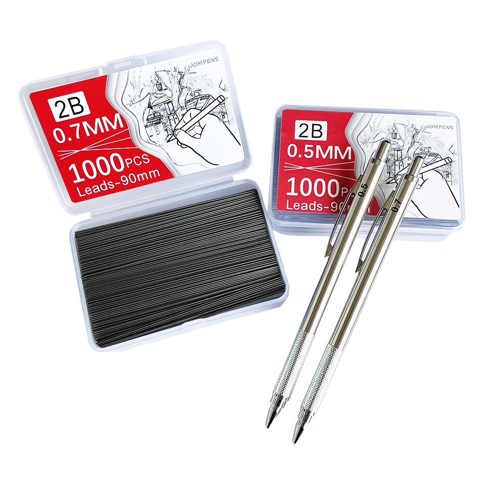 1000 Boxed Large-Capacity Pencil Lead for Students 0.5 0.7 0.9 1.3 2.0mm Automatic Pencil Lead
