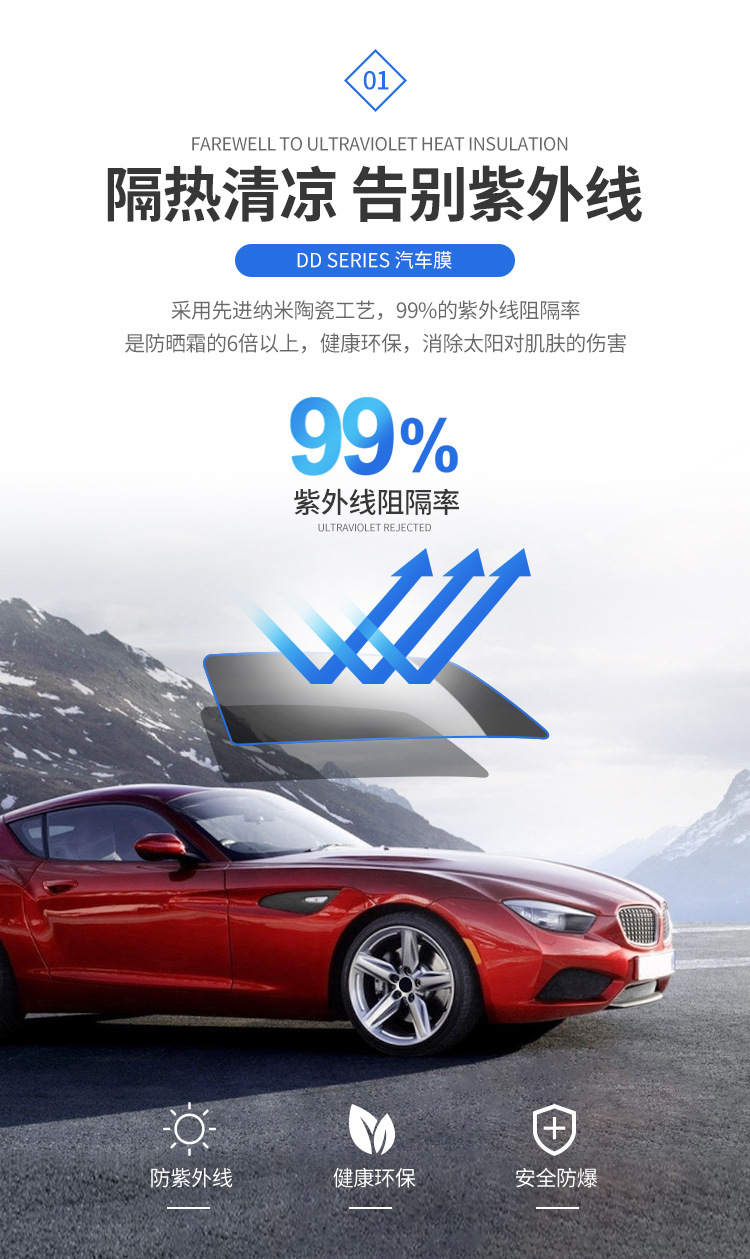 Car heat insulation film wholesale shading cross-border glass film solar film sunscreen high heat insulation car film