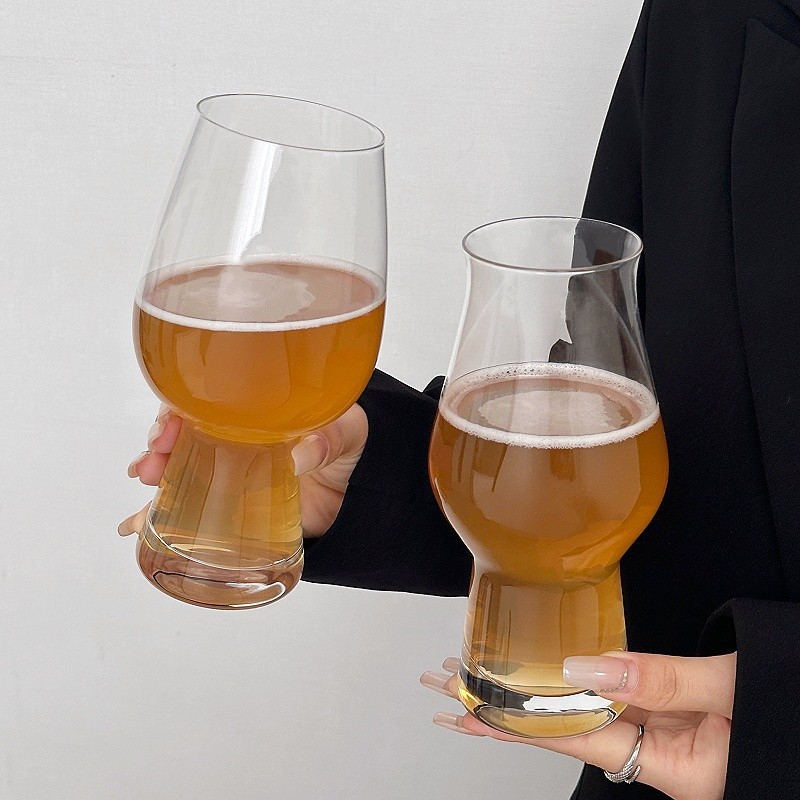 Tazas de cerveza artesanales de alta calidad, tazas de cerveza de vidrio, tazas de cerveza de gran tamaño, tazas de vino de gran capacidad, barras de pies altos.