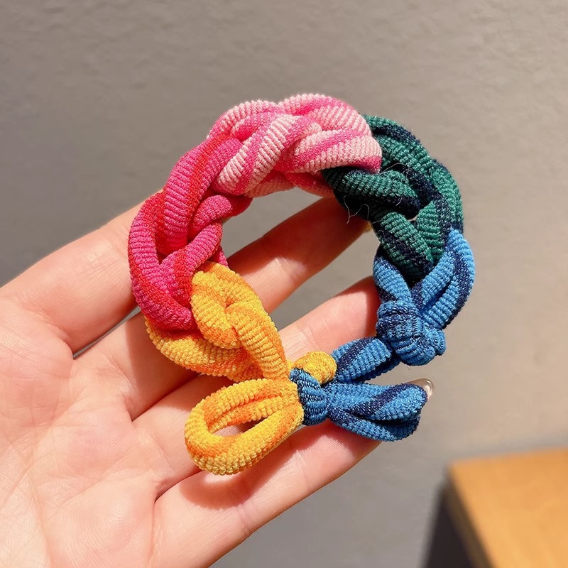 Zhao LuSi con el anillo de cabello de alta gama de mujeres color trenzado cuerda de cabeza 2025 nuevo pellizco cuero de cabello de alta elasticidad accesorios para el cabello