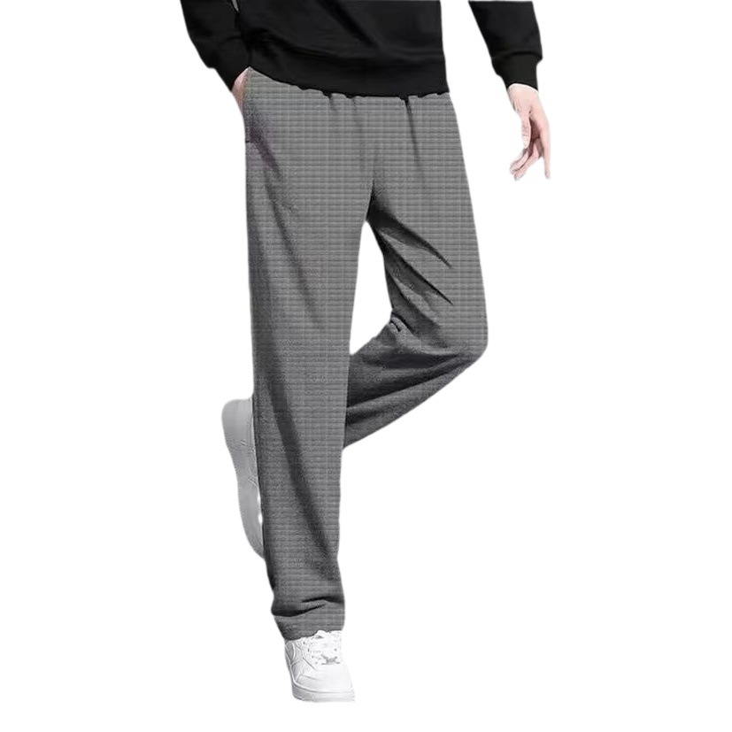 Pantalones casuales a juego para hombres pantalones casuales rectos sueltos para hombres 2024 pantalones atados al tobillo para hombres de moda