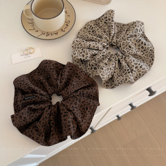 韩系复古豹纹大肠发圈女新款扎头发绳耐用马尾头绳日常发饰品