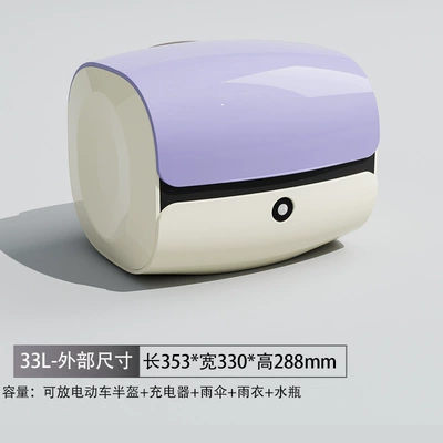 Electric car tail box, electric car back box for - key-lock-ibe-purple-double-layer-plastic-parts-free-sponge-backrest
