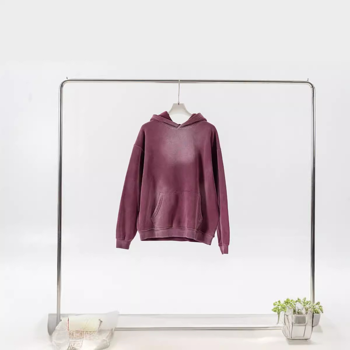 Herrenbekleidung High Street Fashion Marke Schwergewicht alt gewaschen plus samtgesprühter Affen-Kapuzenpullover_voghion.com