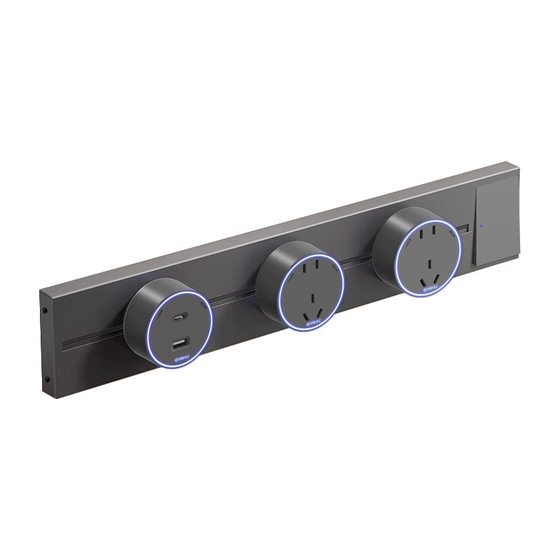 International Electrician with Switch Track Socket Movable Slide Rail Exposable Power Plug-in Island Dining Cabinet Household Kitchen