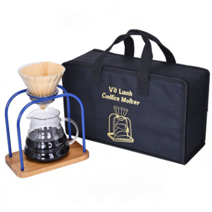 Kit de cafetera de irrigación manual de entrada doméstica portátil al aire libre filtro de café de vidrio