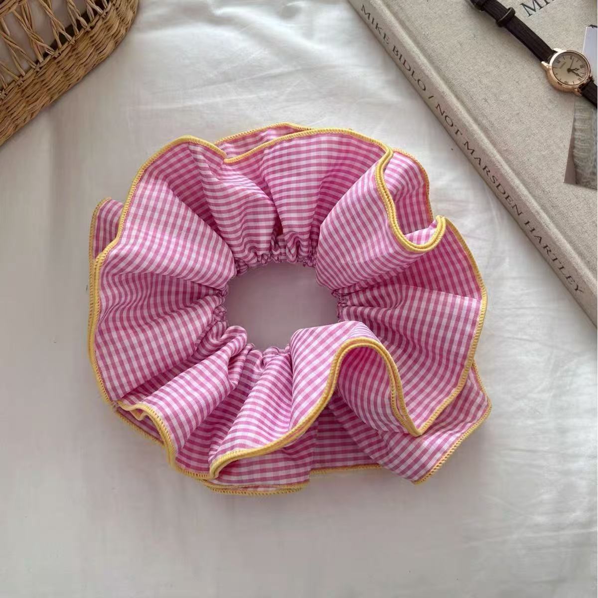 핑크 격자 무늬