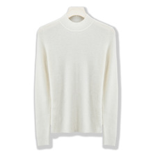 【刘诗诗同款】68支精纺高工艺半高领100%纯山羊绒打底衫抽条毛衣