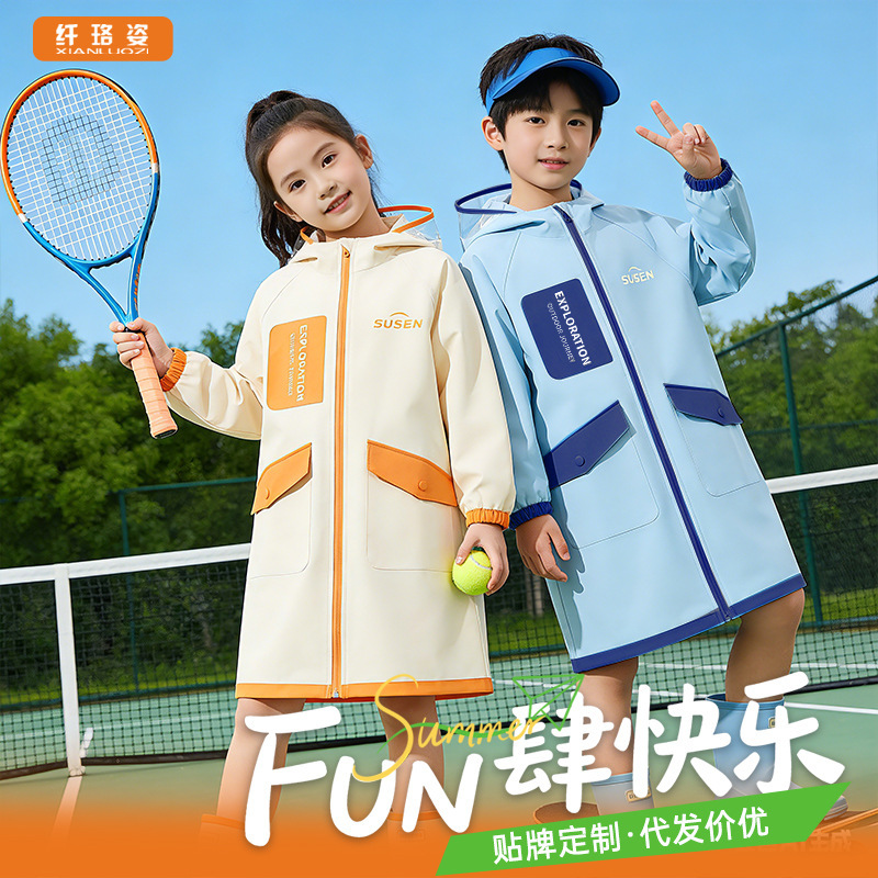 Children's Raincoat for Boys and Girls, First-Grade Primary School Students, Extended Waterproof Jacket with Backpack Space, Rainproof Poncho Wholesale Children's Raincoat for Boys and Girls, First-Grade Primary School Students, Extended Waterproof Jacket with Backpack Space, Rainproof Poncho Wholesale