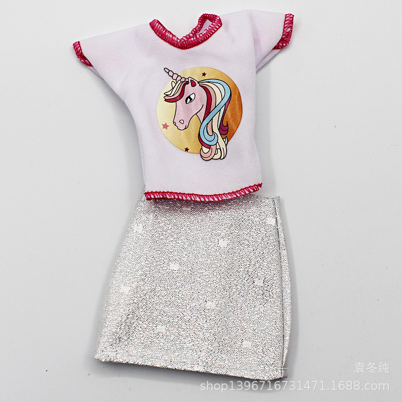 30cm juguete Barbie muñeca ropa moda arriba y abajo traje moda falda