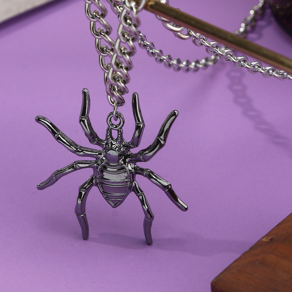 Halloween Spider Shape Pendant Necklace Wholesale Nihaojewelry