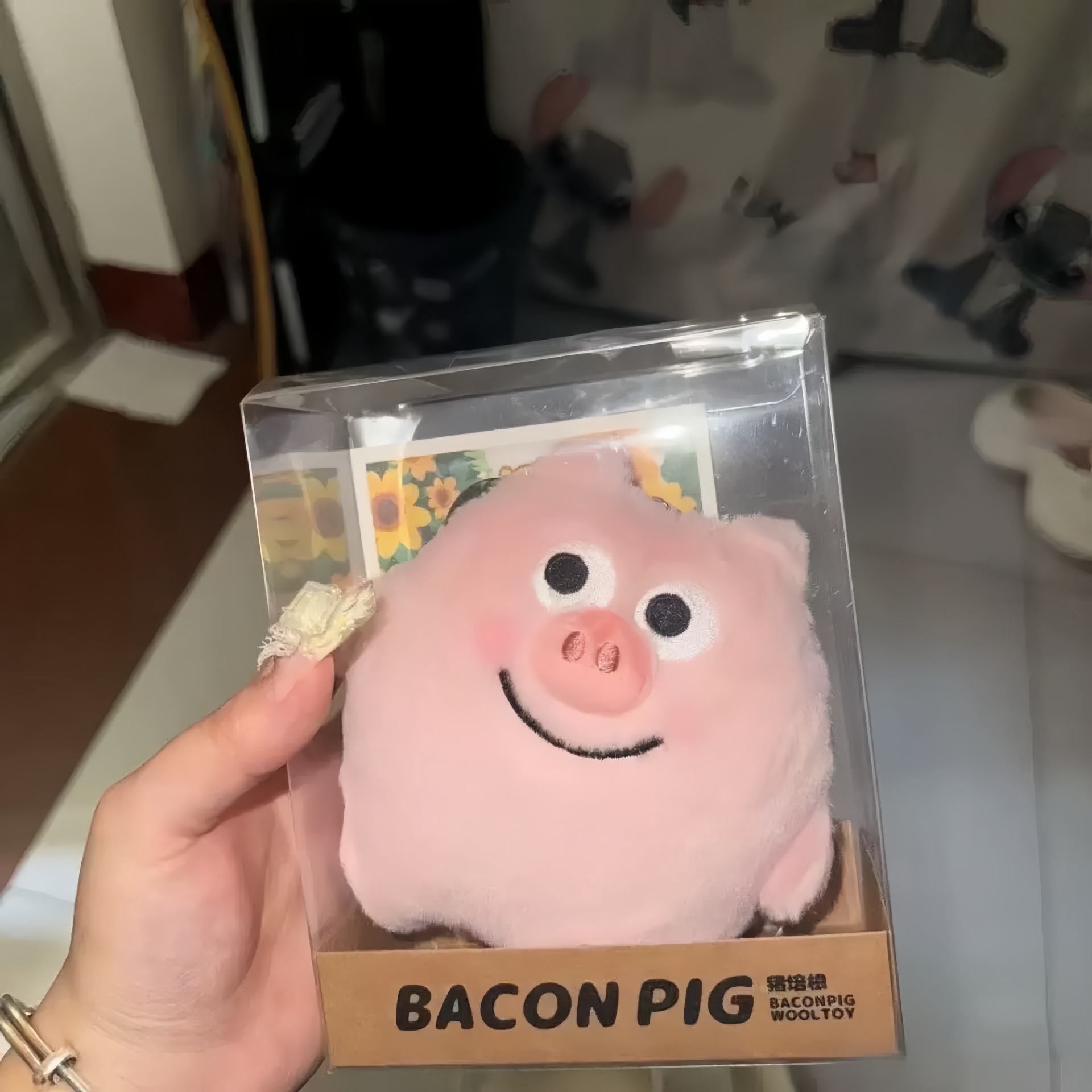 可爱超萌培根猪毛绒挂件书包包包挂饰公仔玩偶钥匙扣新款爆款