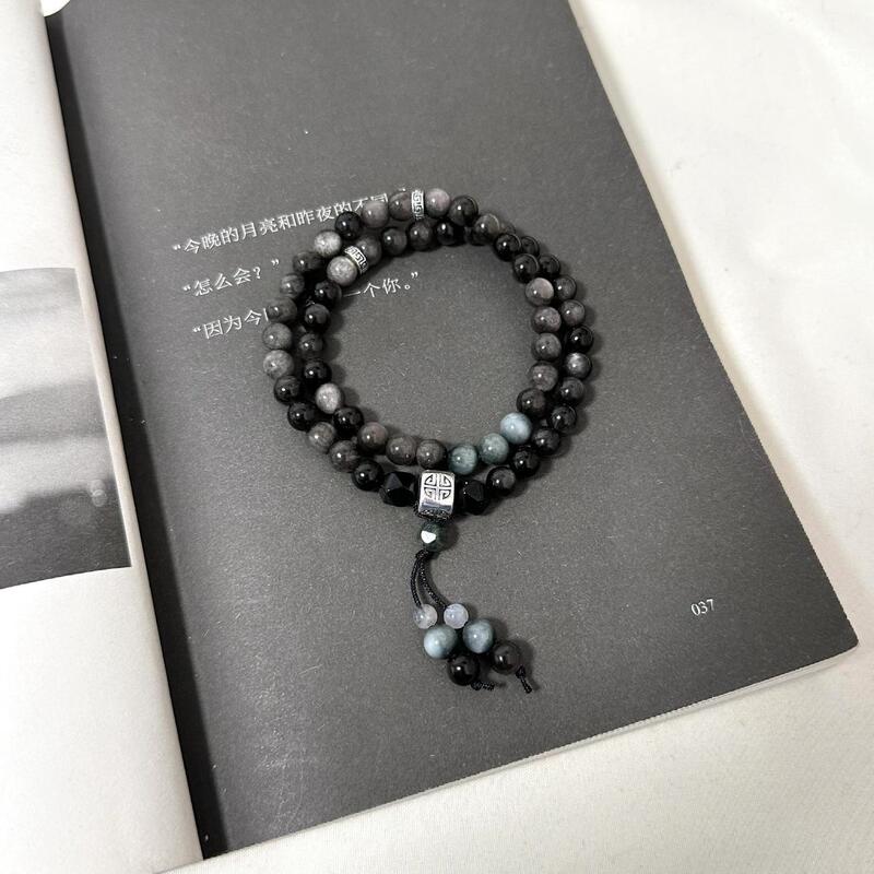 Obsidian Personalized Bracelet for Female Students Original Sandalwood Buddha Beads Student Passion Sandalwood Bracelet Couple Ethnic Style Male