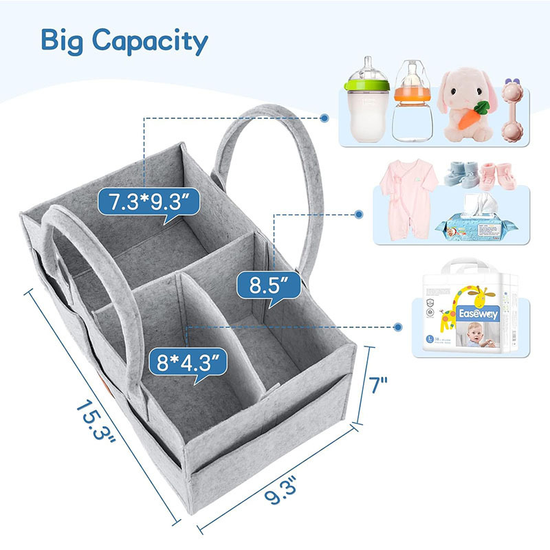 Felt Diaper Wet Bag Mommy Tote Bag Newborn Baby Diaper Supplies Storage Bag Baby Organizer Bag Detachable Felt Diaper Wet Bag Mommy Tote Bag Newborn Baby Diaper Supplies Storage Bag Baby Organizer Bag Detachable