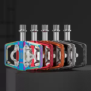 Cxwxc Bicycle Pedals Du Pedals Mountain Bike Lock Pedals Turn Flat Pedals Aluminum Alloy Pedals Cycling Accessories
