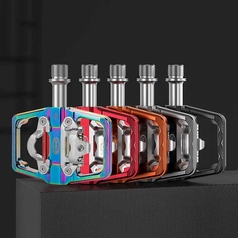 Cxwxc Bicycle Pedals Du Pedals Mountain Bike Lock Pedals Turn Flat Pedals Aluminum Alloy Pedals Cycling Accessories