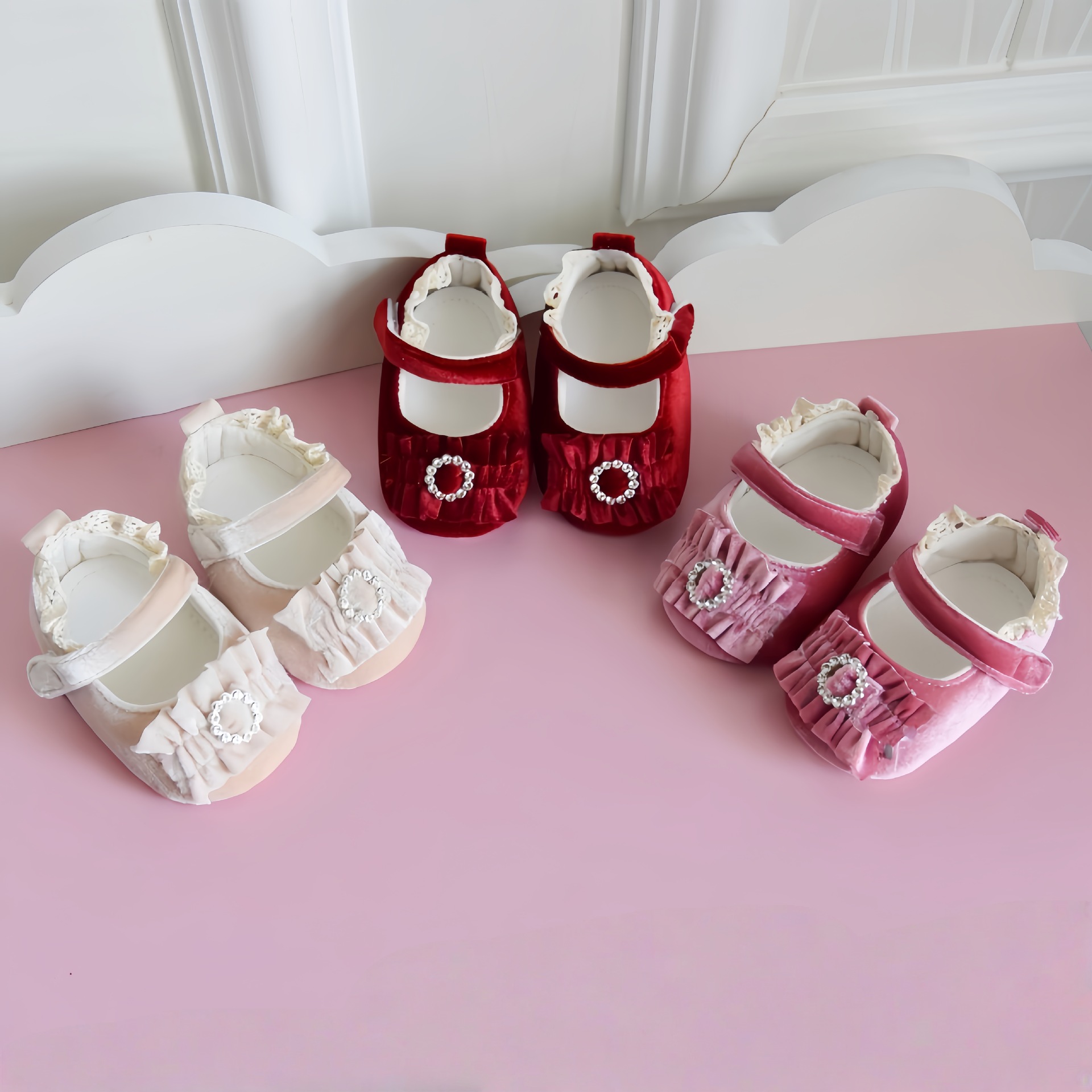 2025 New Baby Shoes Wholesale Baby Girl Princess Shoes 3-6-12 Months Toddler Shoes Spring and Autumn Cross-Border Dropshipping