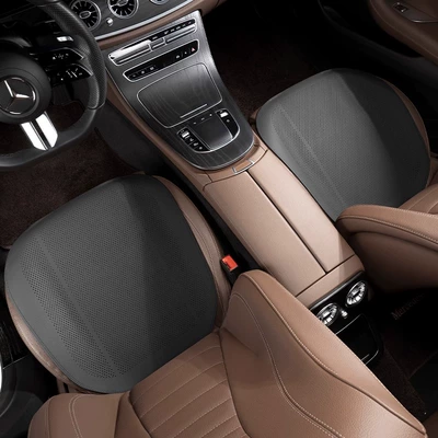 for All Seasons, High-End, Ventilated, Cool Seat cushion, seat cover - noble-black-punched-breathable-ultra-thin-flat-surface-main-and-passenger-pair