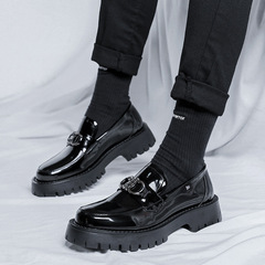 Men's slip-on leather shoes, shiny pointed toe casual shoes, trendy shoes, physical store supply, dropshipping 21288-R