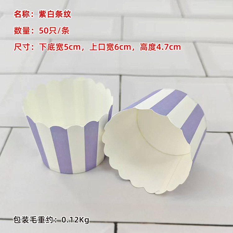 Beihaidao muffin cake taza de papel pequeño tamaño redondo recubierto envase de envasado de alimentos horno resistente a altas temperaturas de papel de hornear