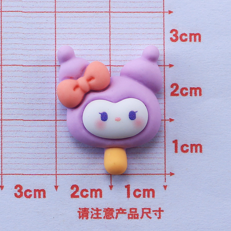 Negro y púrpura serie de dibujos animados paquete material DIY pegamento crema teléfono móvil Shell accesorios la joyería resina hecha a mano horquilla