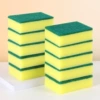 Yellow and green double-sided sponge rub 10*7*3