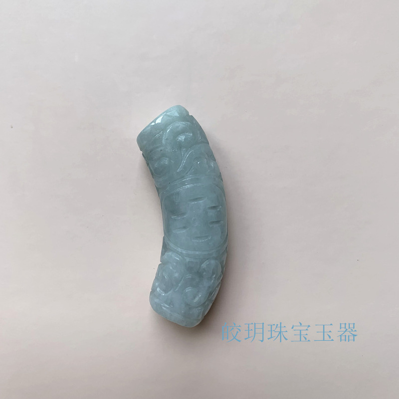 Jadeite Blessing Word Elbow Hand Brand Wholesale DIY Bracelet Elbow Jade Money Pattern Blessing Word Bracelet for Men and Women