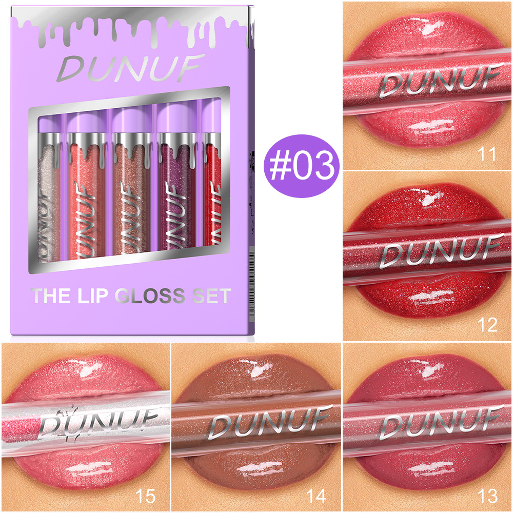 Check out DUNUF 5-tube Moisturizing, hydrating, glossy and easy-to-color lip gloss! Link Disclaimer - Foreign Trade undefined