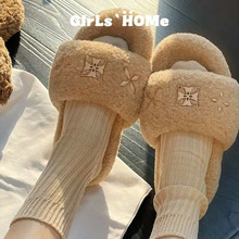 赵露思同款 ~爆款毛毛拖鞋女外穿2025秋冬新款休闲时尚一字拖女鞋