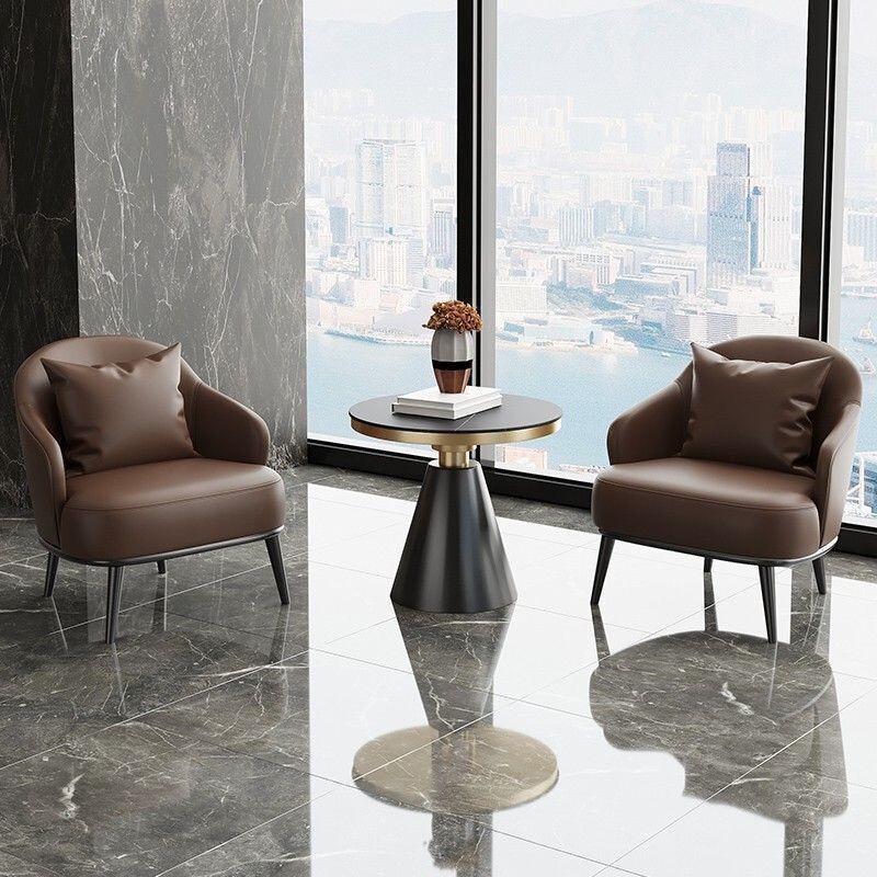 Negotiation Table and Chair Set for Rest Area, Hotel Lobby, Sales Office, Beauty Salon, Photo Studio, Reception Area, One Table and Two Chairs