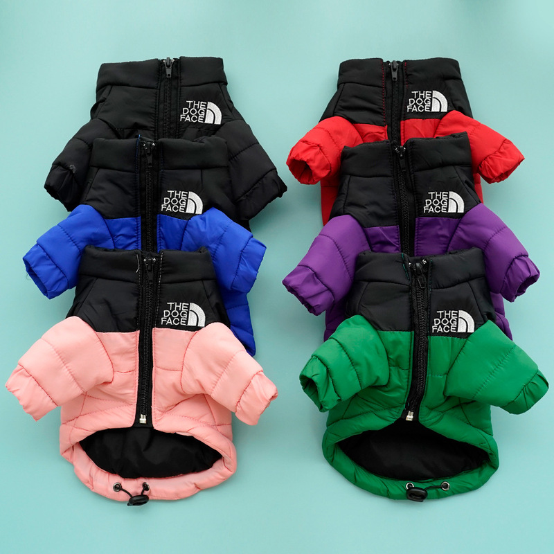 Pet Dog and Cat Clothes Autumn and Winter Warm Dog Cotton Coat down Jacket Teddy Small Size Dogs Manufacturer Wholesale Cat Supplies