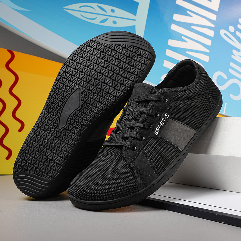 Nuevos zapatos casuales transfronterizos de cabeza ancha descalza con suela suave antideslizante zapatos deportivos transpirables para caminar zapatos de ejercicio para correr en bicicleta