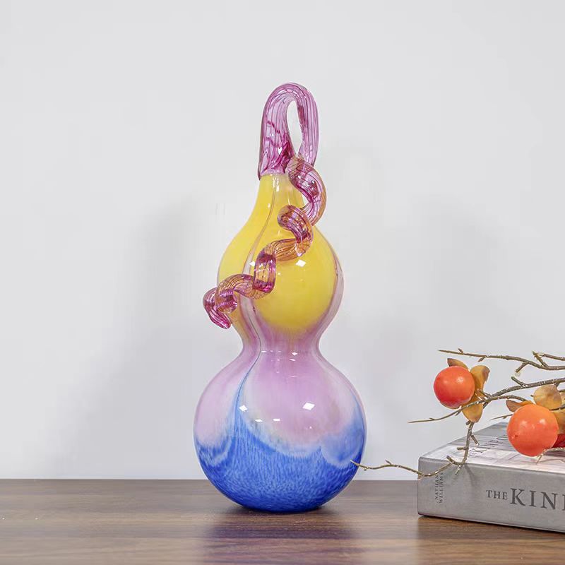 琉璃葫芦轻奢水晶礼品桌面客厅装饰福禄到家家居摆件创意葫芦摆件