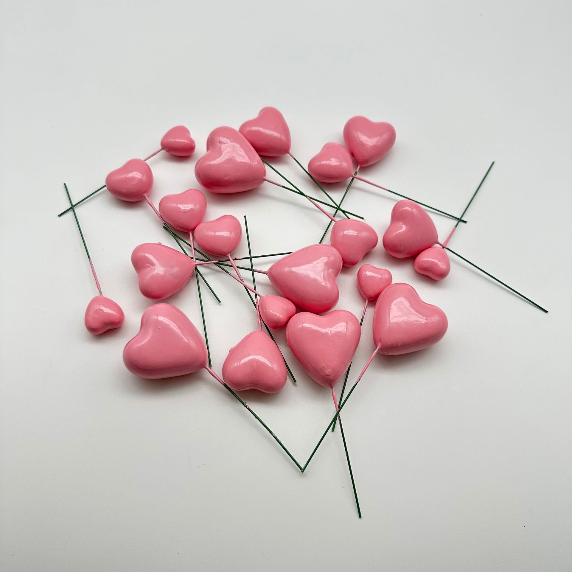 20 bolas de espuma mate de amor mezcladas bola de decoración de pastel oro plata rosa azul rojo amor pastel de cumpleaños inserto
