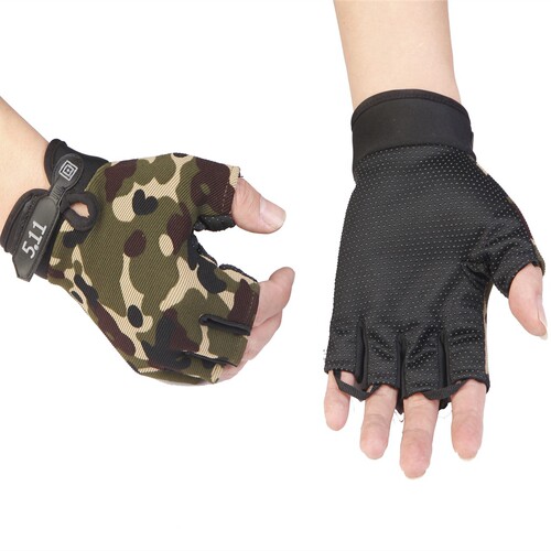 511 Half Finger Tactical Gloves Outdoor Fitness Cycling Driving Sports Gloves Anti-Slip Breathable for Men and Women
