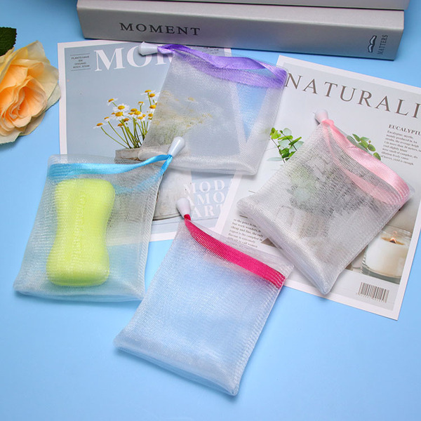 Color Ribbon Handmade Soap Foaming Net Foaming Net Bath Cleansing Foaming Net Facial Cleanser Foaming Net