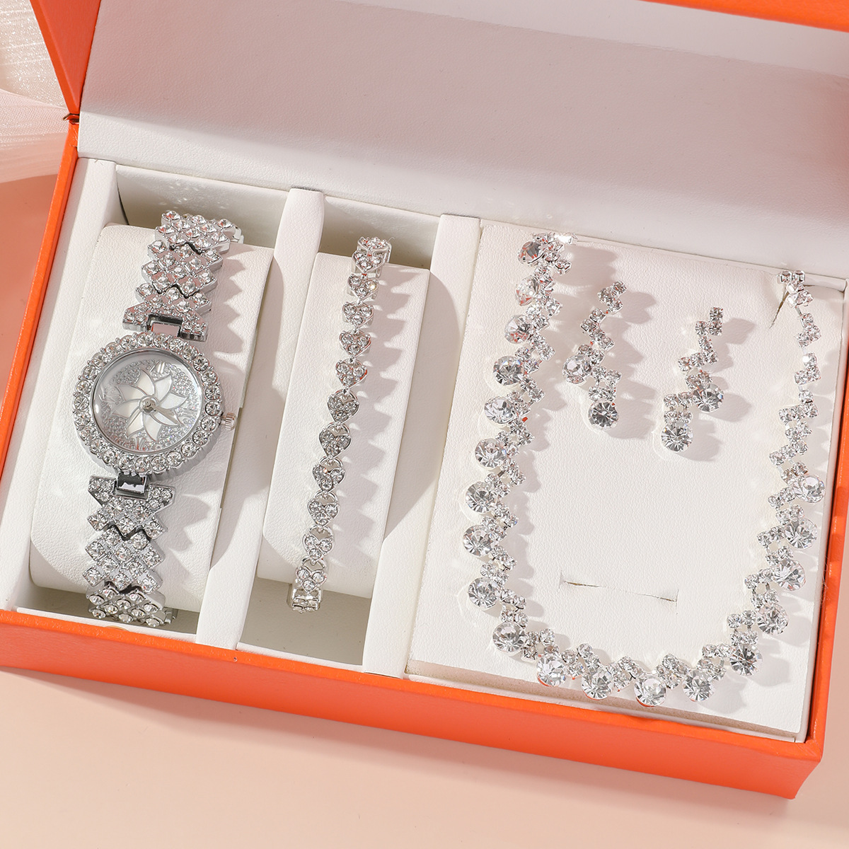 Explosions New Style Gypsophila Watch Women's Creative Gift set 4 pcs/set_voghion.com