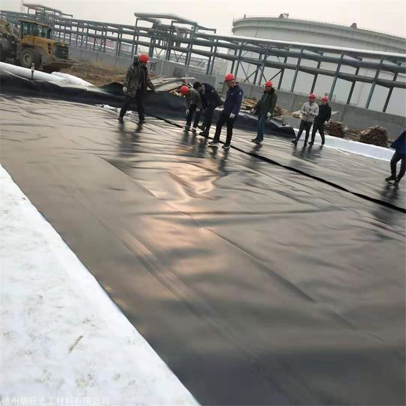 现货0.5mm国标聚乙烯薄膜 hdpe沼气池黑膜 垃圾填埋场防渗膜